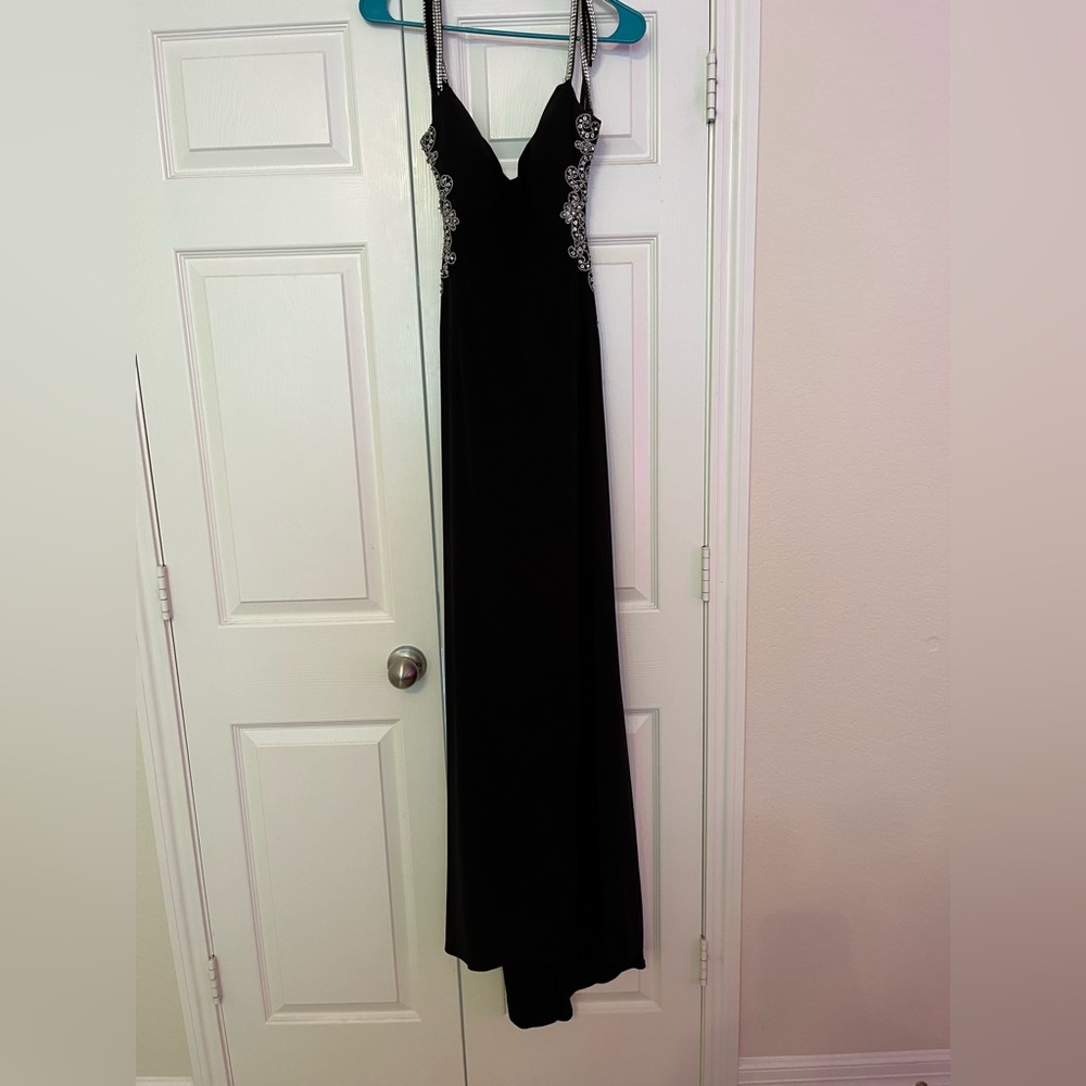 Formal dress black with rhinestones